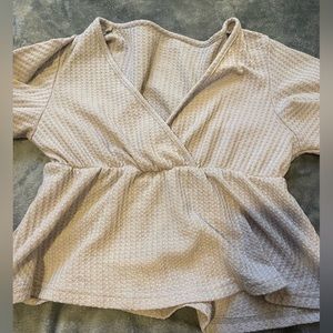 Lavender ruffled top